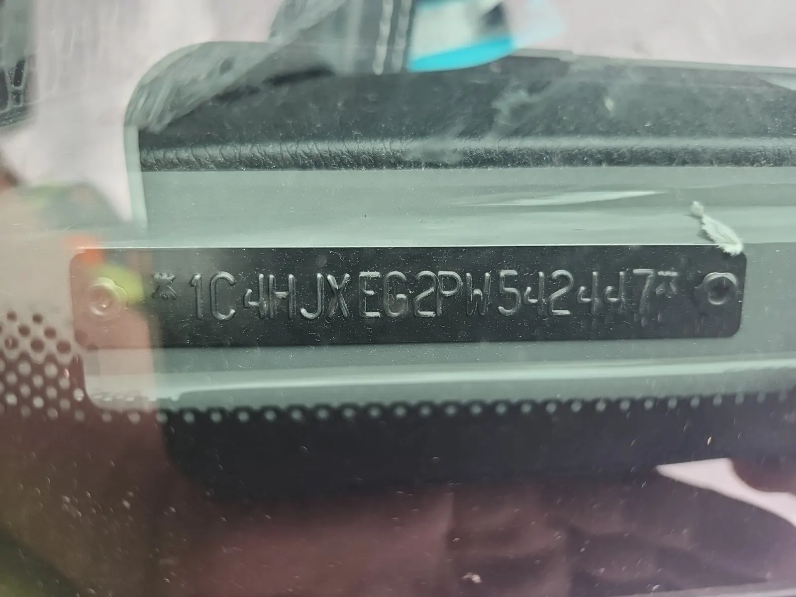 Dash VIN Plate Photo