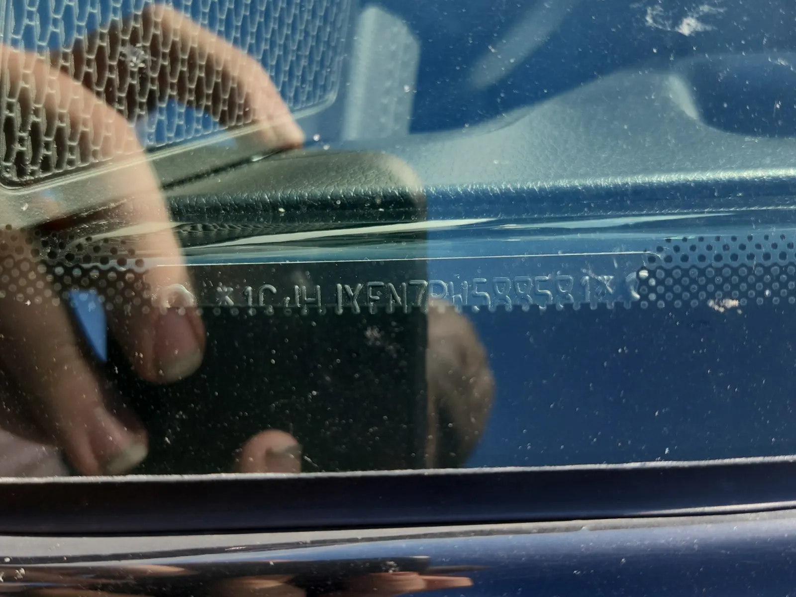 Dash VIN Plate Photo