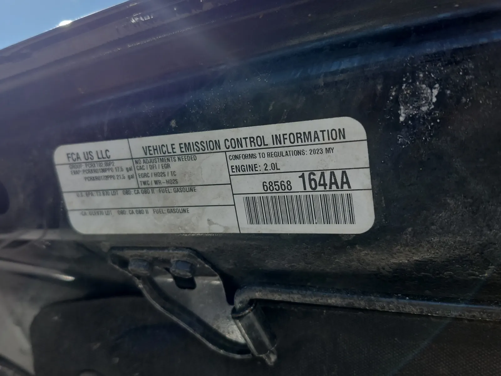 Emission Sticker Photo