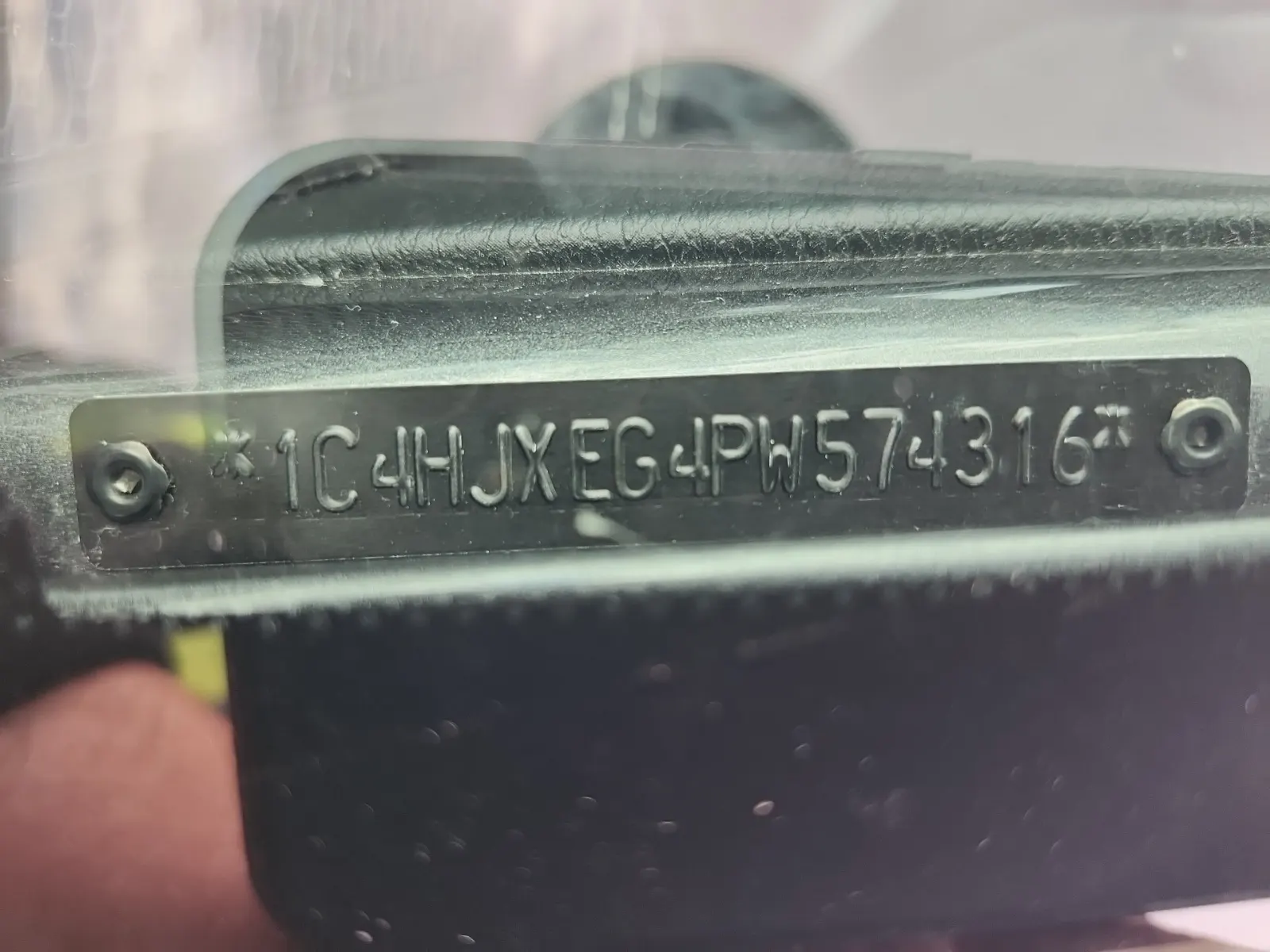 Dash VIN Plate Photo