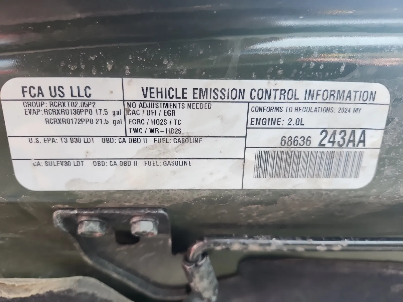 Emission Sticker Photo