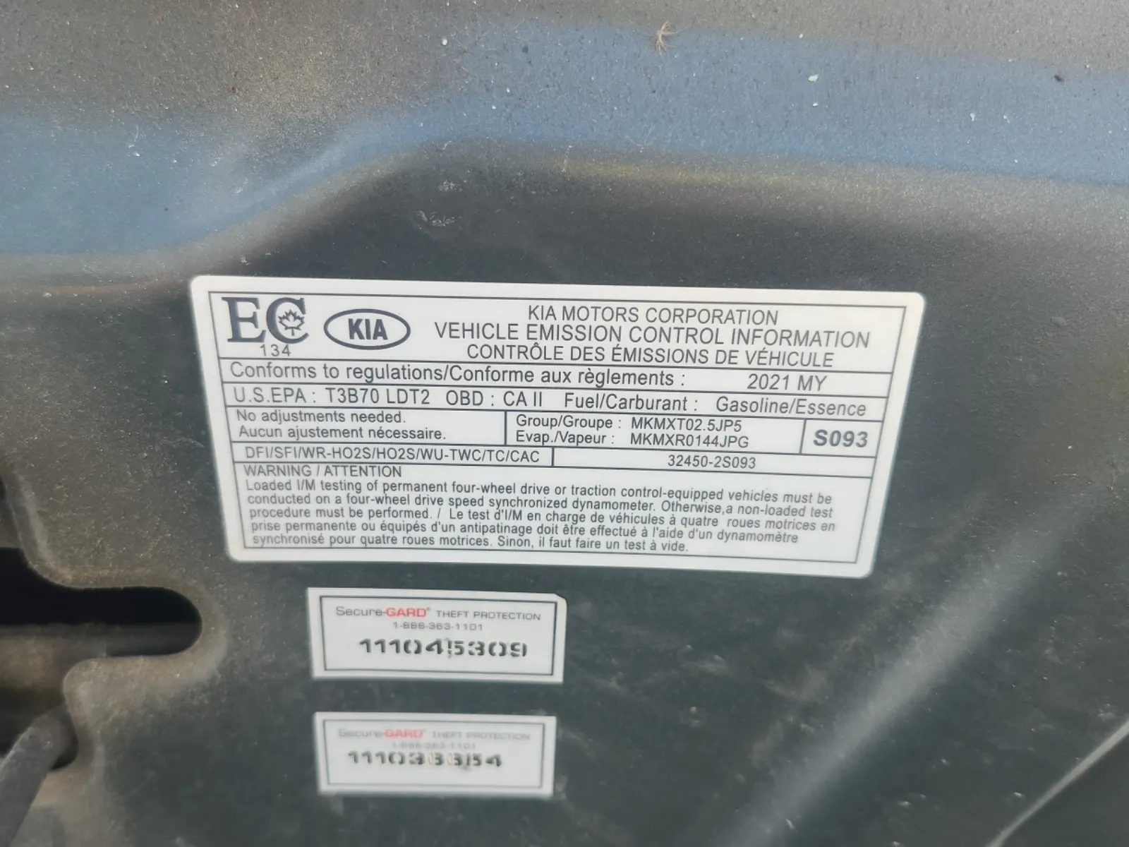 Emission Sticker Photo