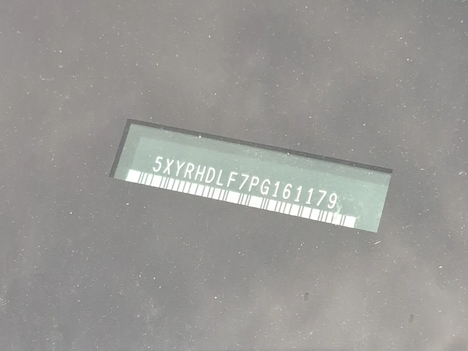 Dash VIN Plate Photo