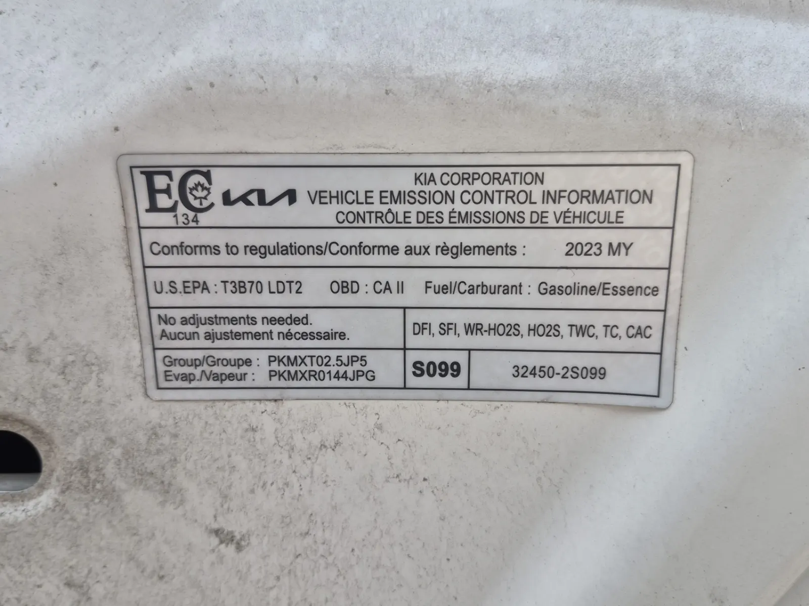 Emission Sticker Photo