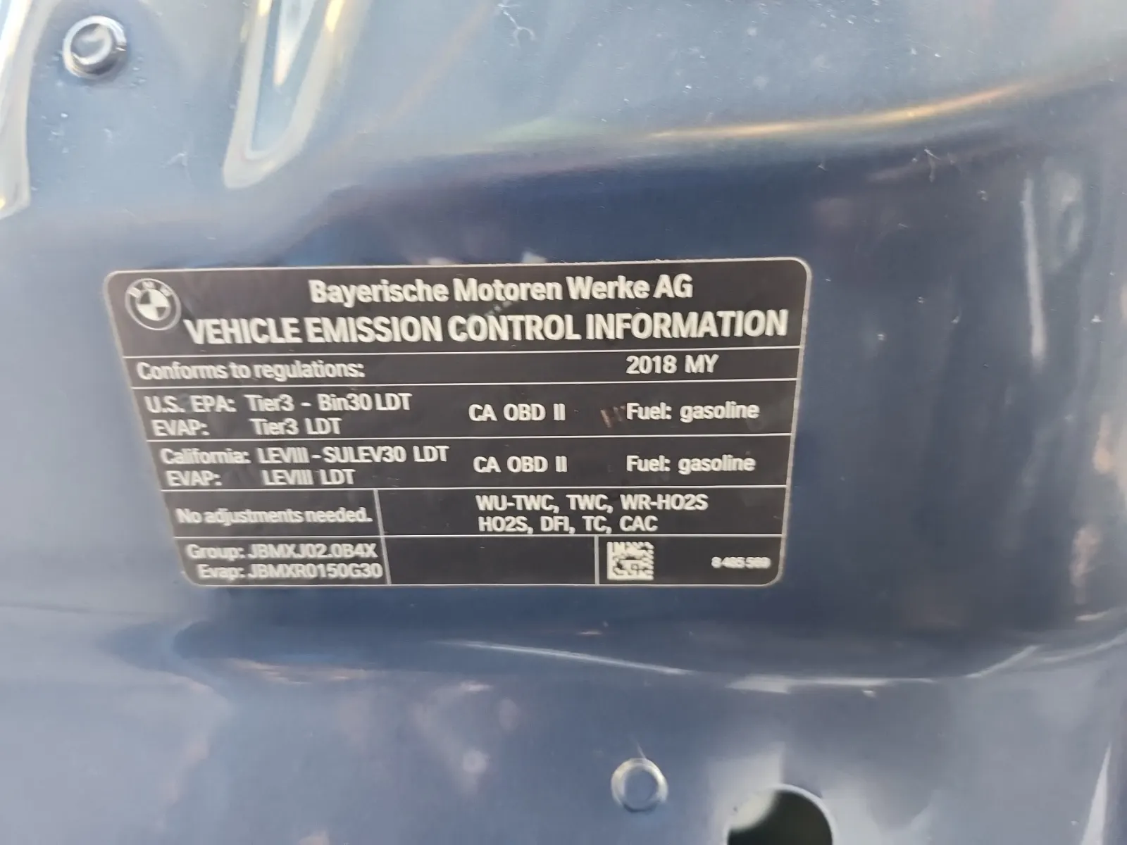 Emission Sticker Photo