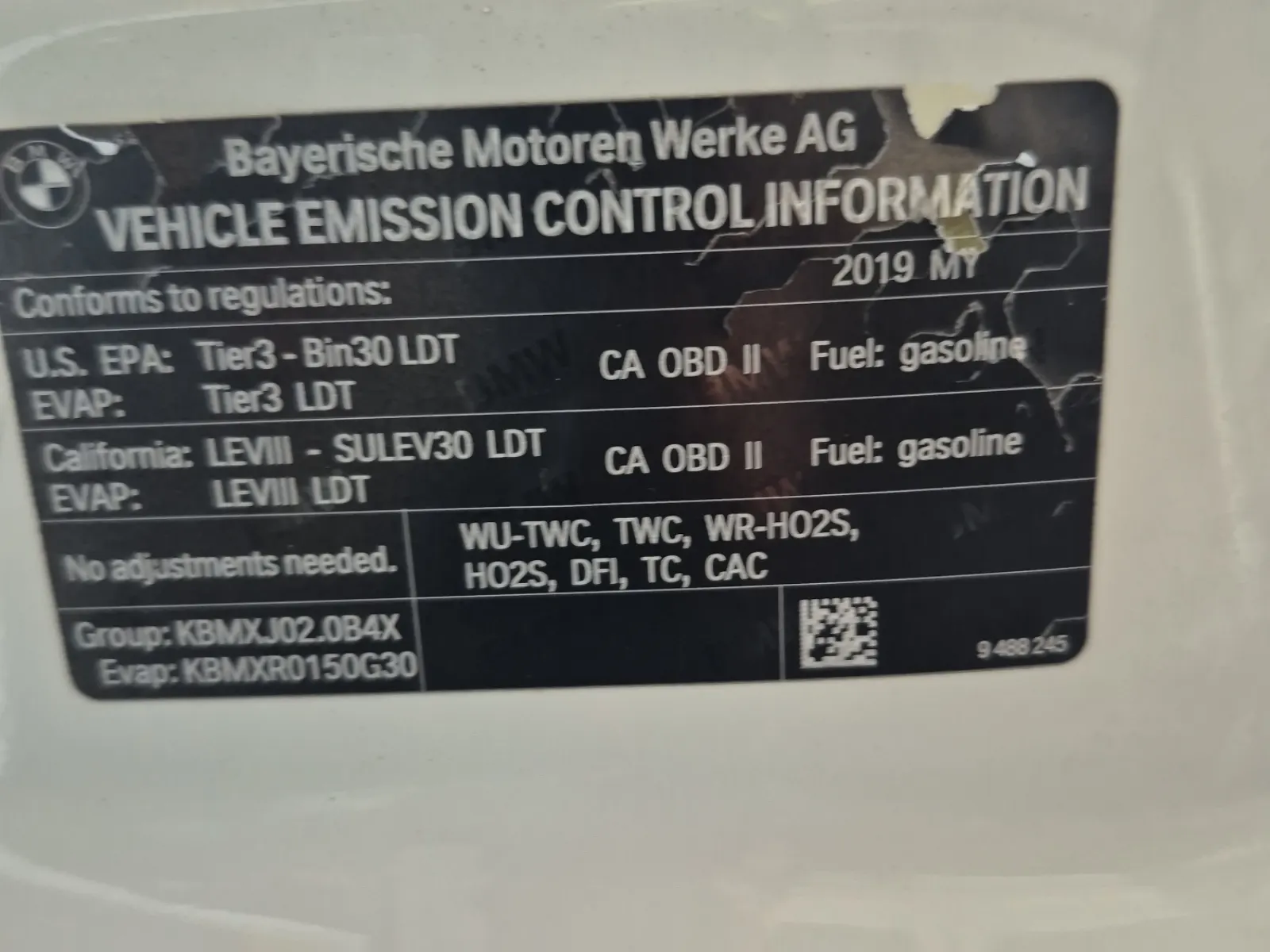 Emission Sticker Photo