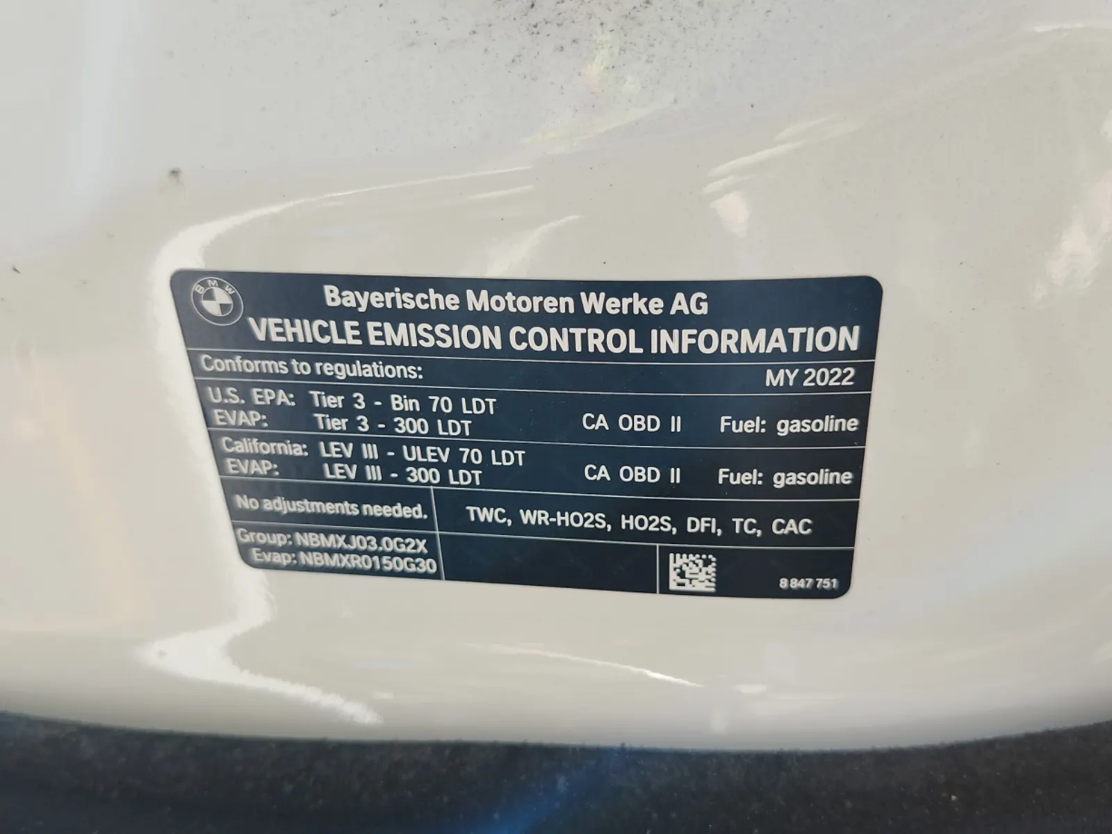 Emission Sticker Photo