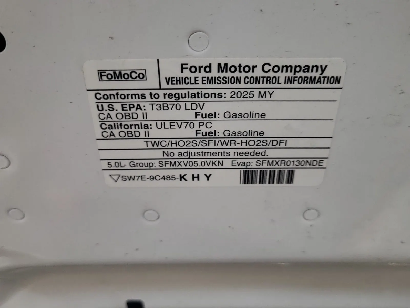 Emission Sticker Photo