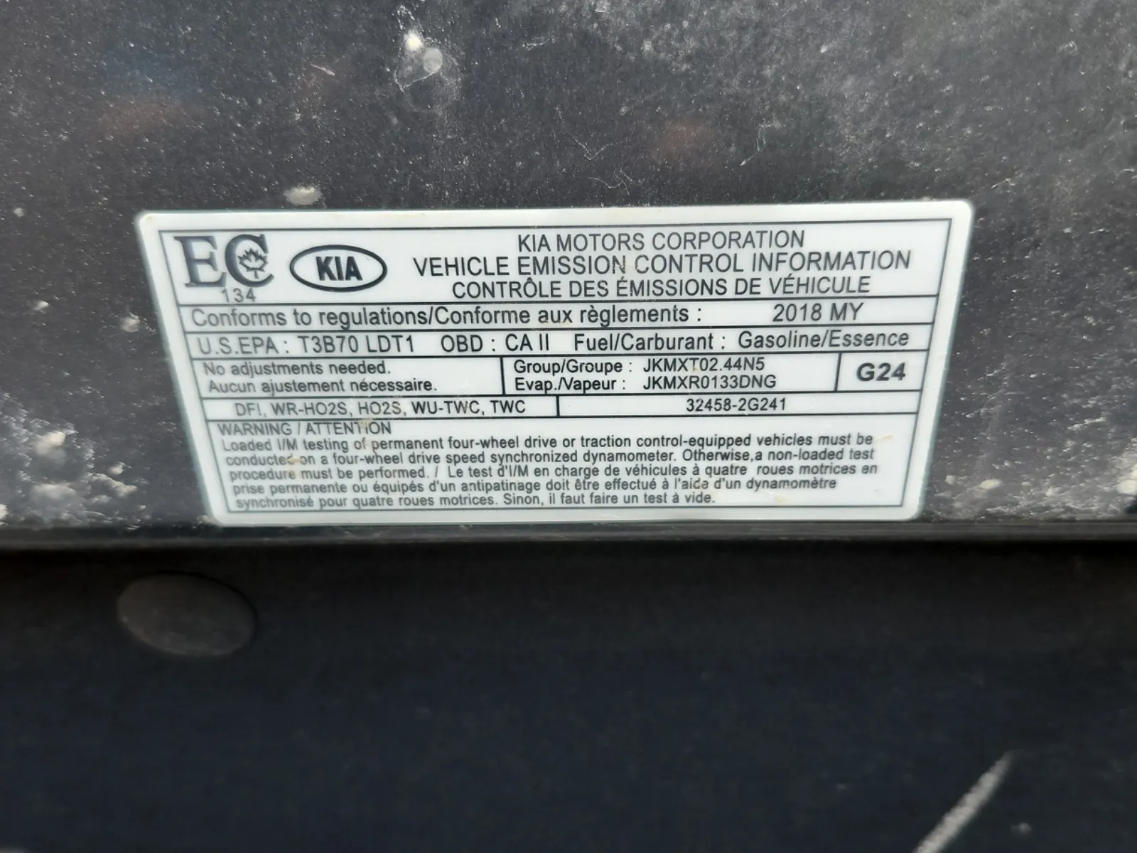 Emission Sticker Photo
