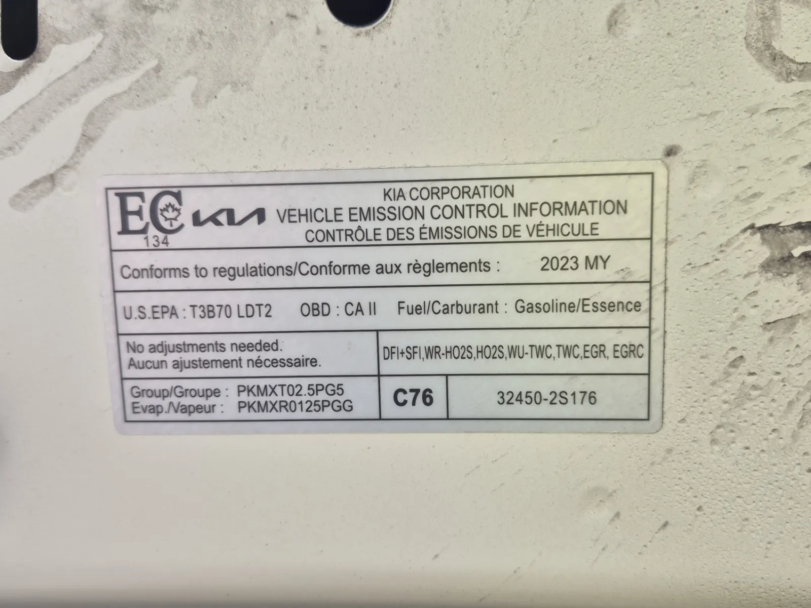 Emission Sticker Photo