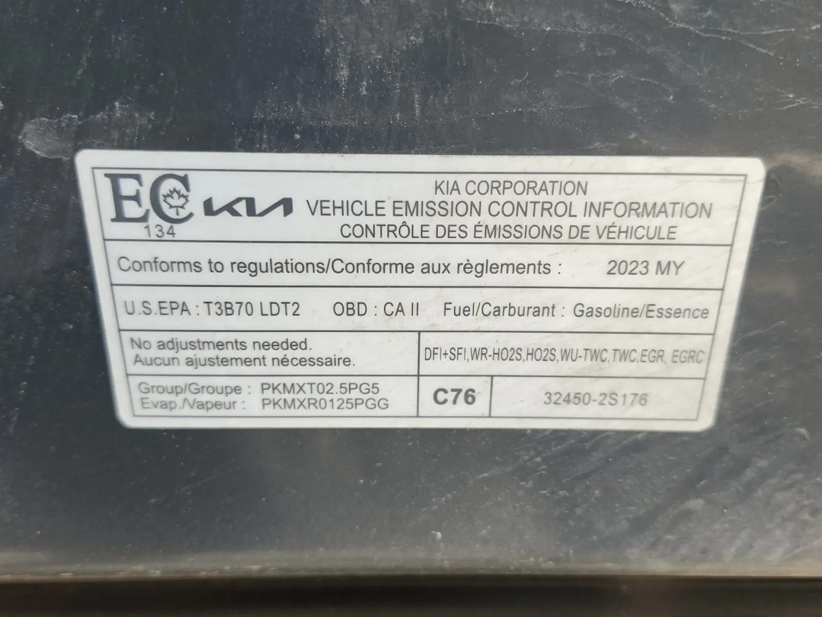 Emission Sticker Photo