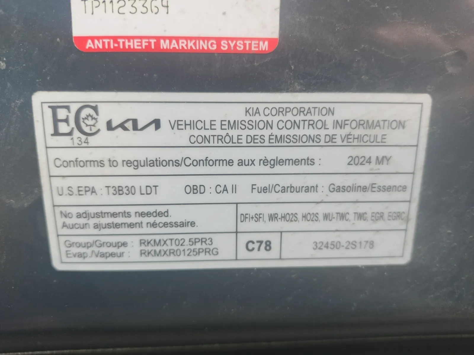 Emission Sticker Photo