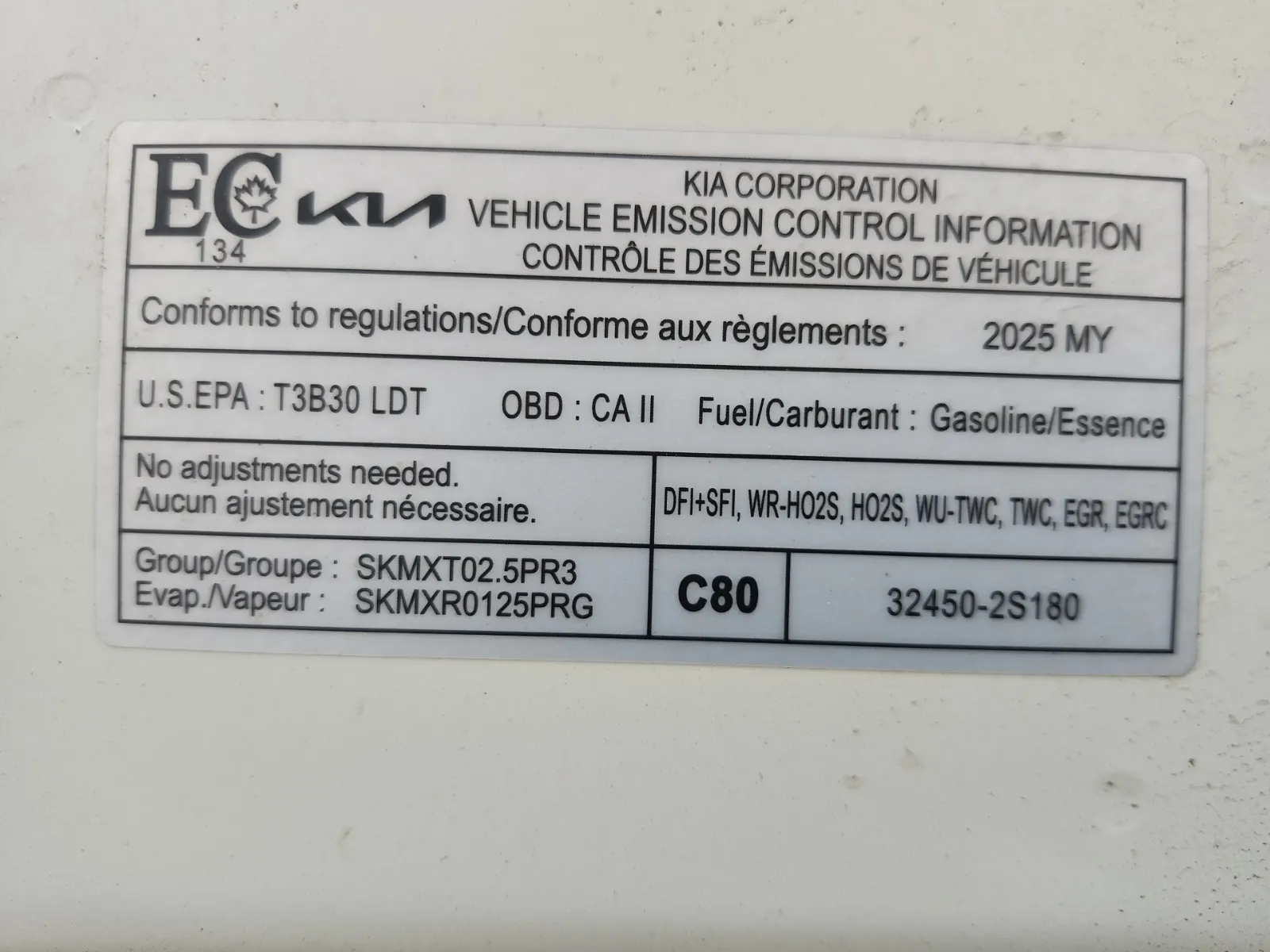 Emission Sticker Photo