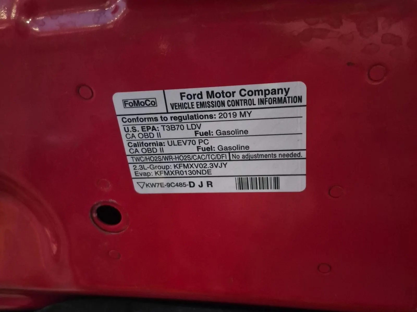 Emission Sticker Photo