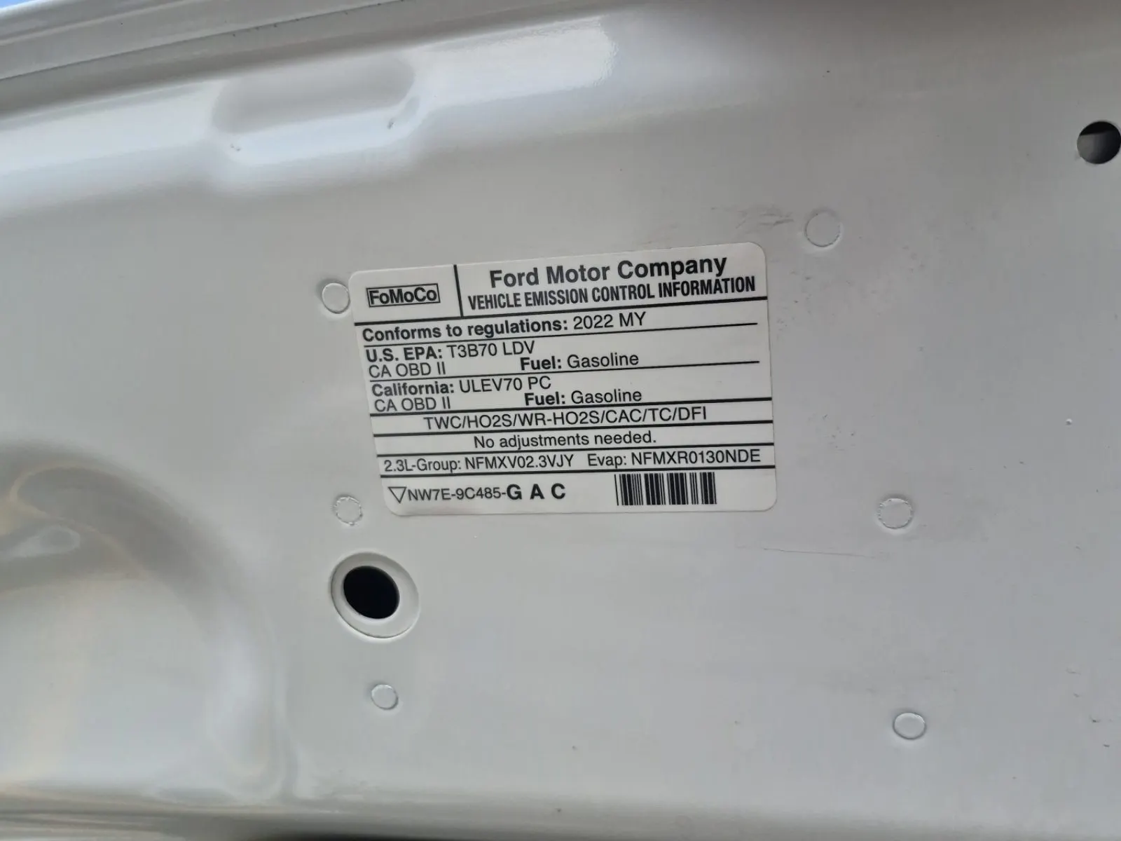 Emission Sticker Photo