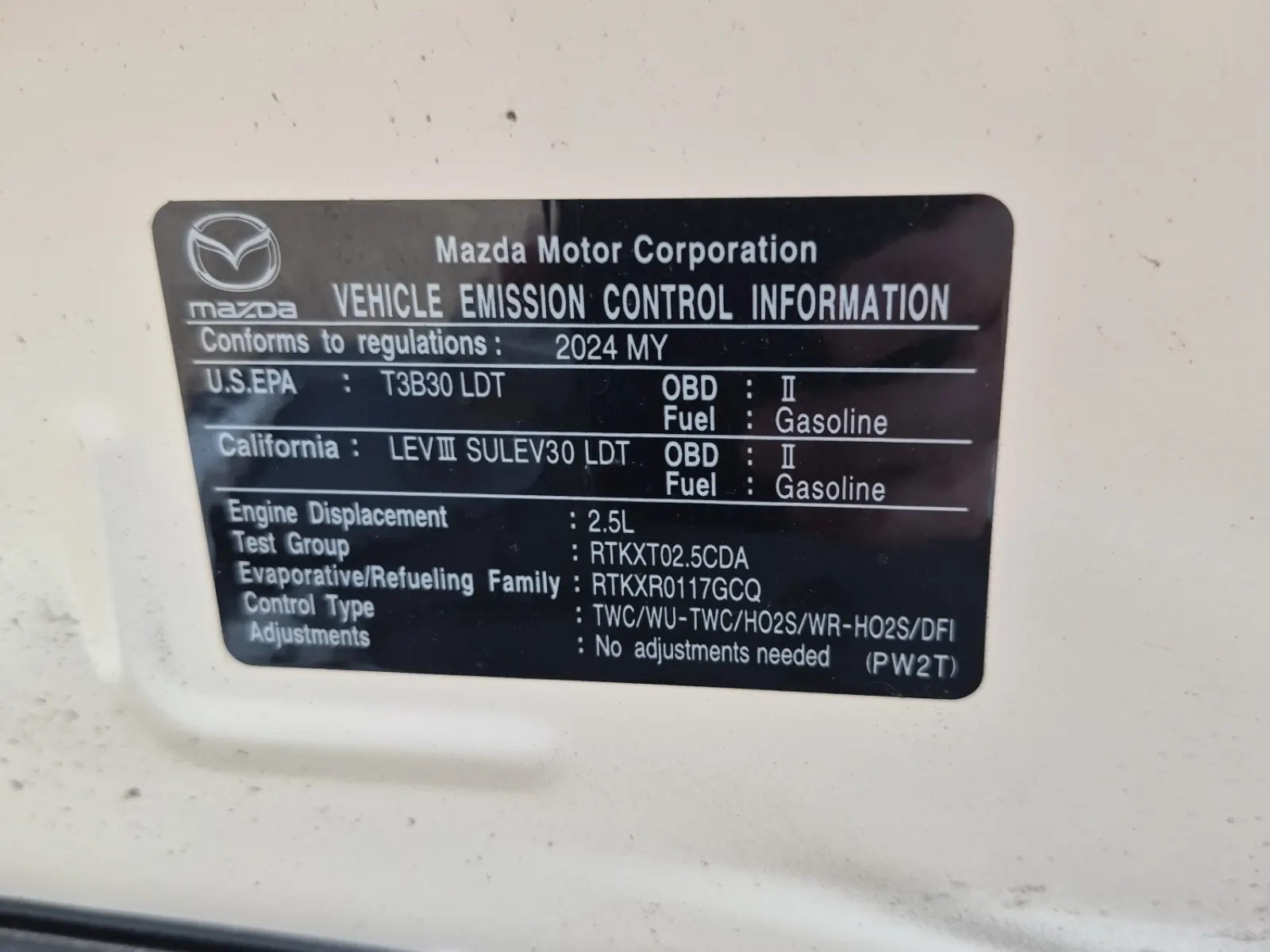 Emission Sticker Photo