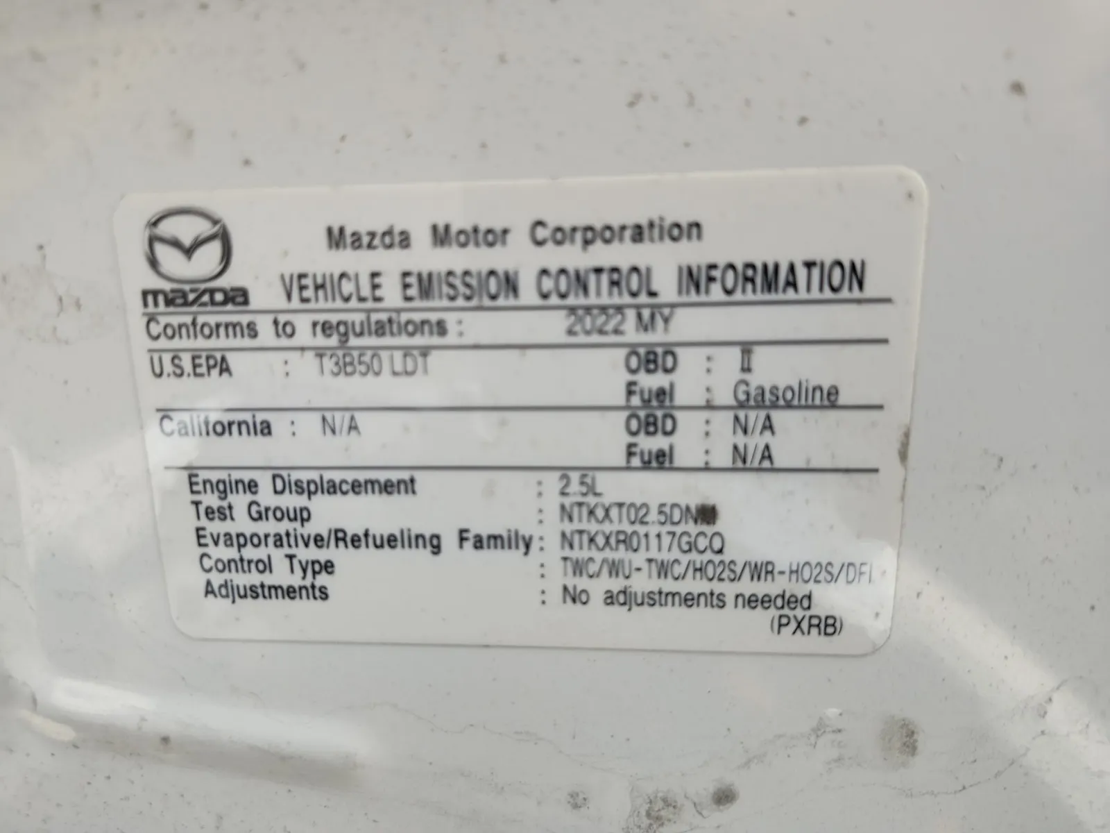 Emission Sticker Photo