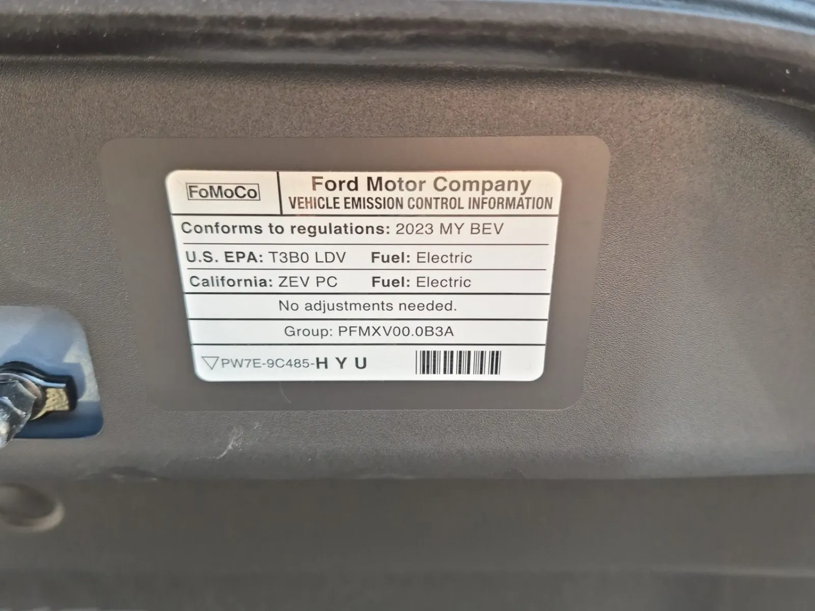 Emission Sticker Photo