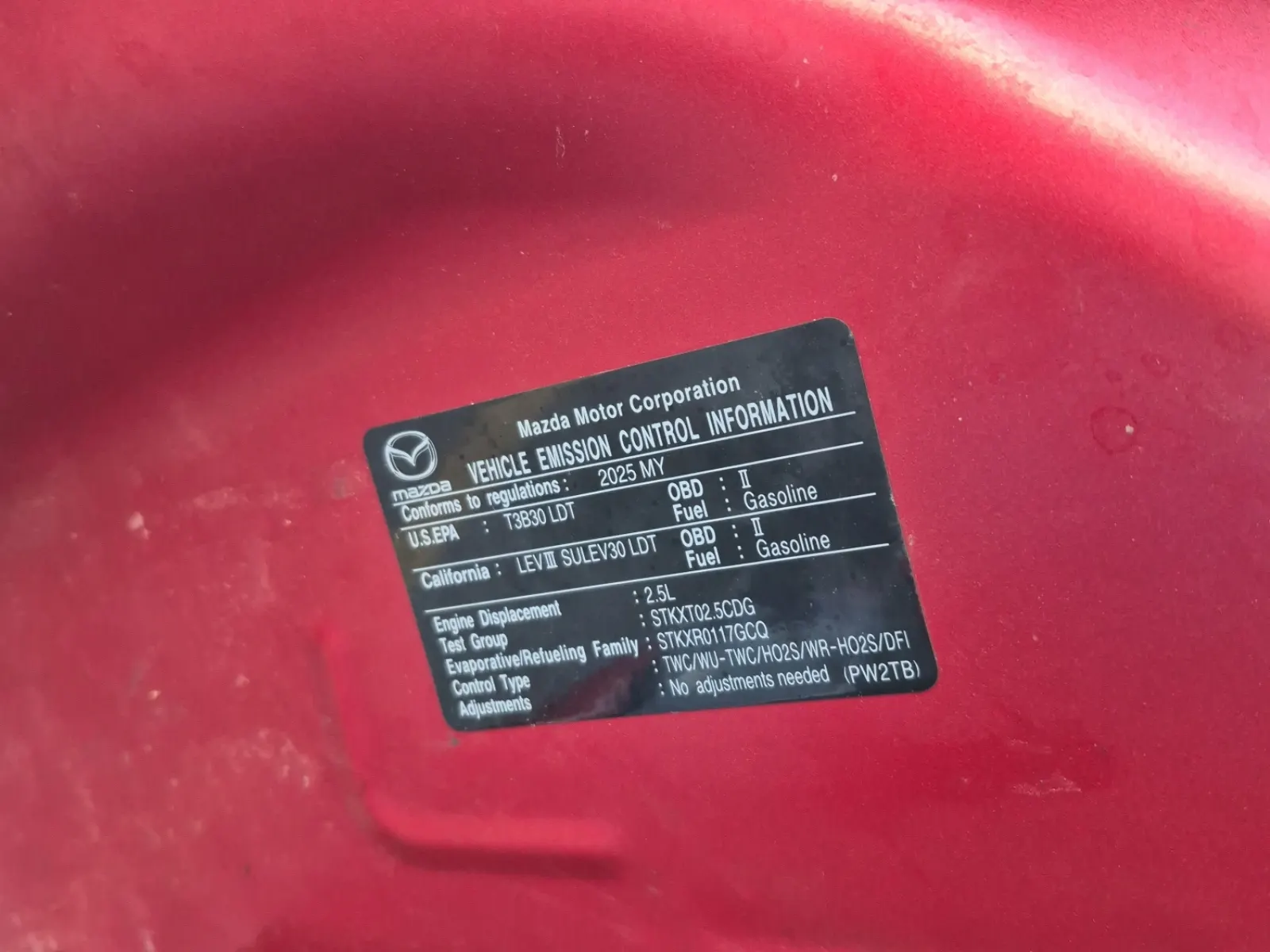 Emission Sticker Photo