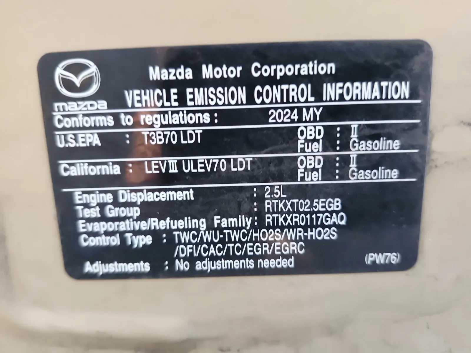 Emission Sticker Photo