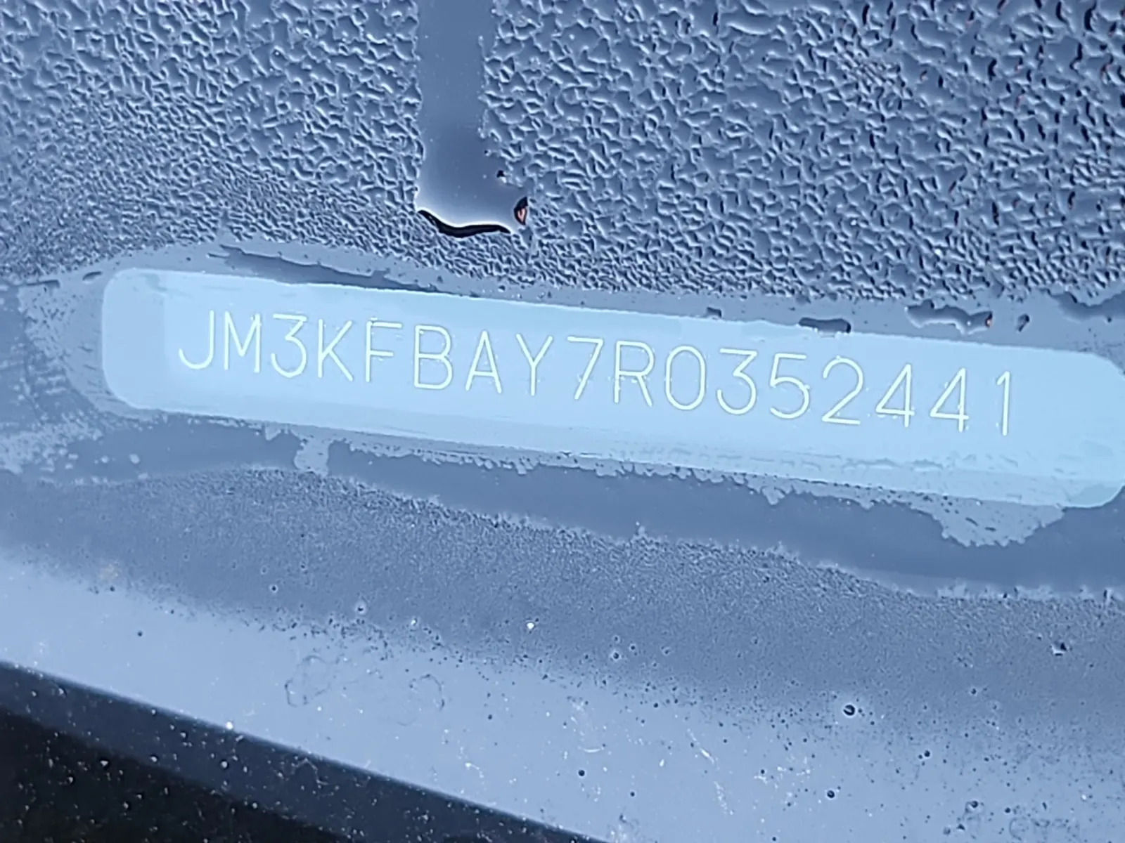 Dash VIN Plate Photo