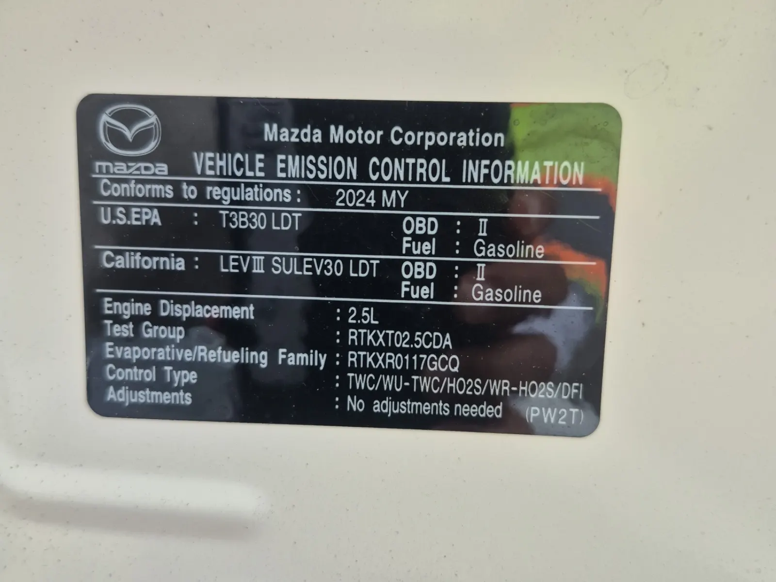Emission Sticker Photo