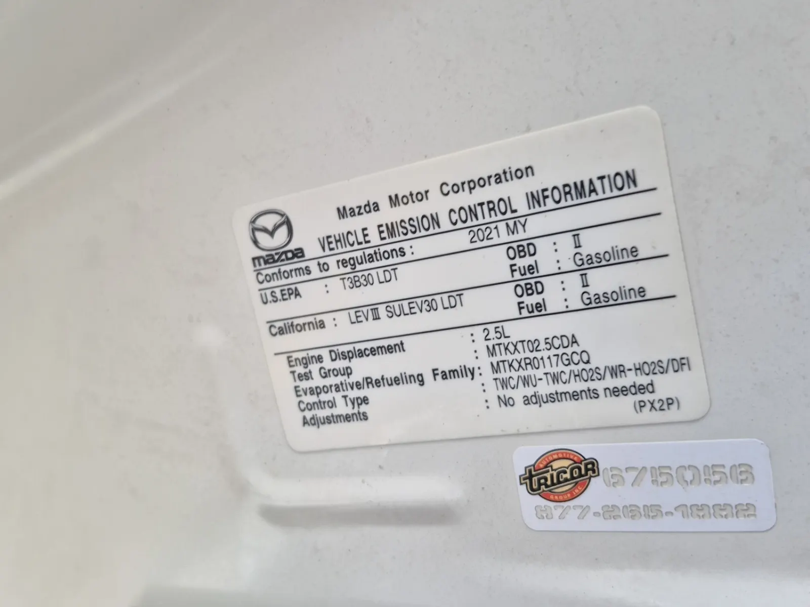 Emission Sticker Photo