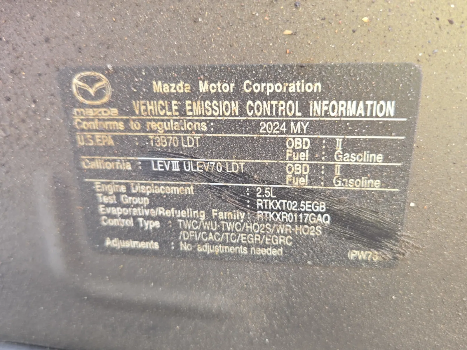 Emission Sticker Photo