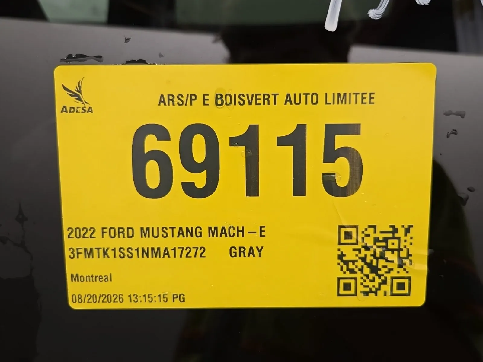 Inventory Label Photo