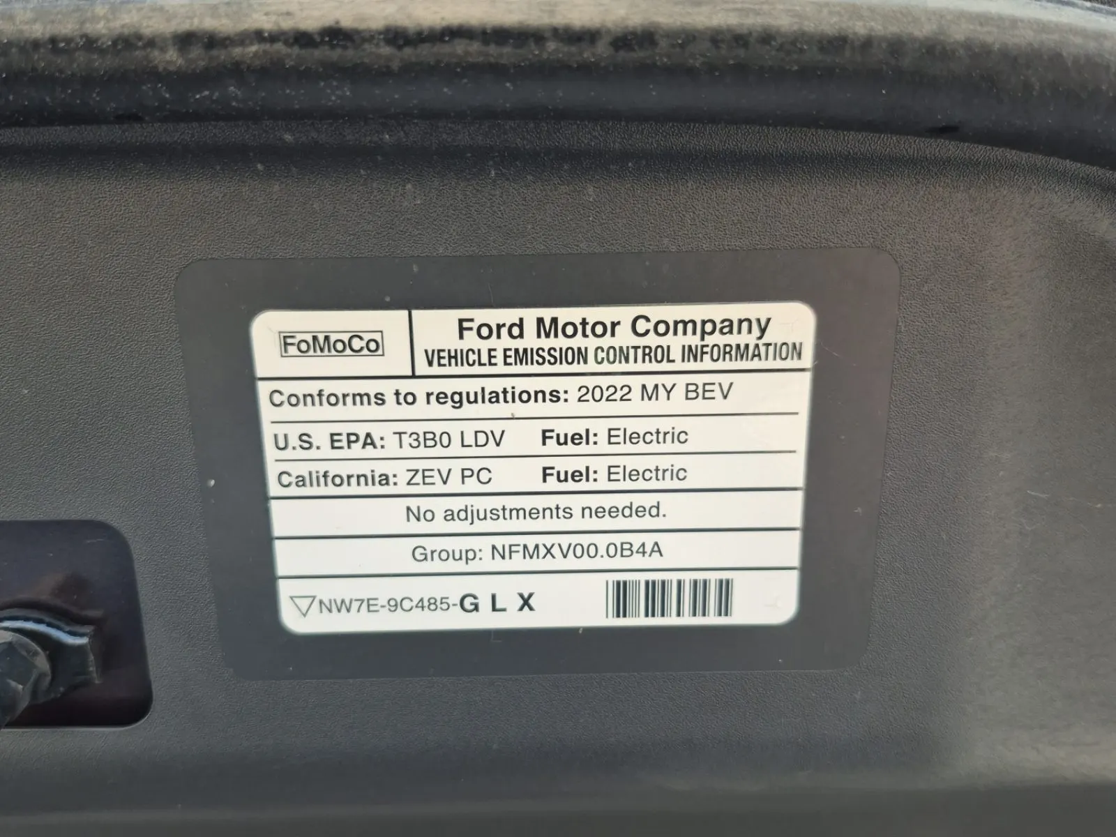 Emission Sticker Photo