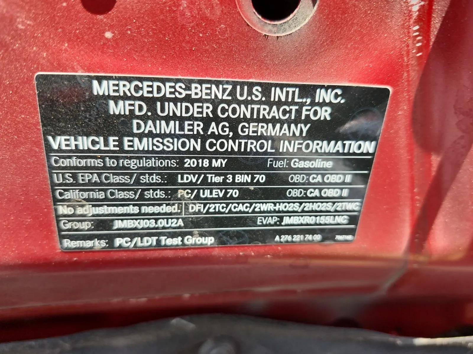 Emission Sticker Photo
