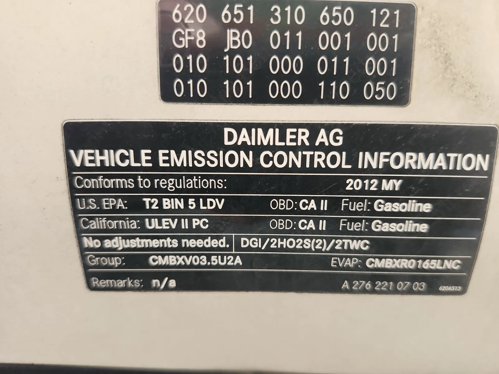 Emission Sticker Photo