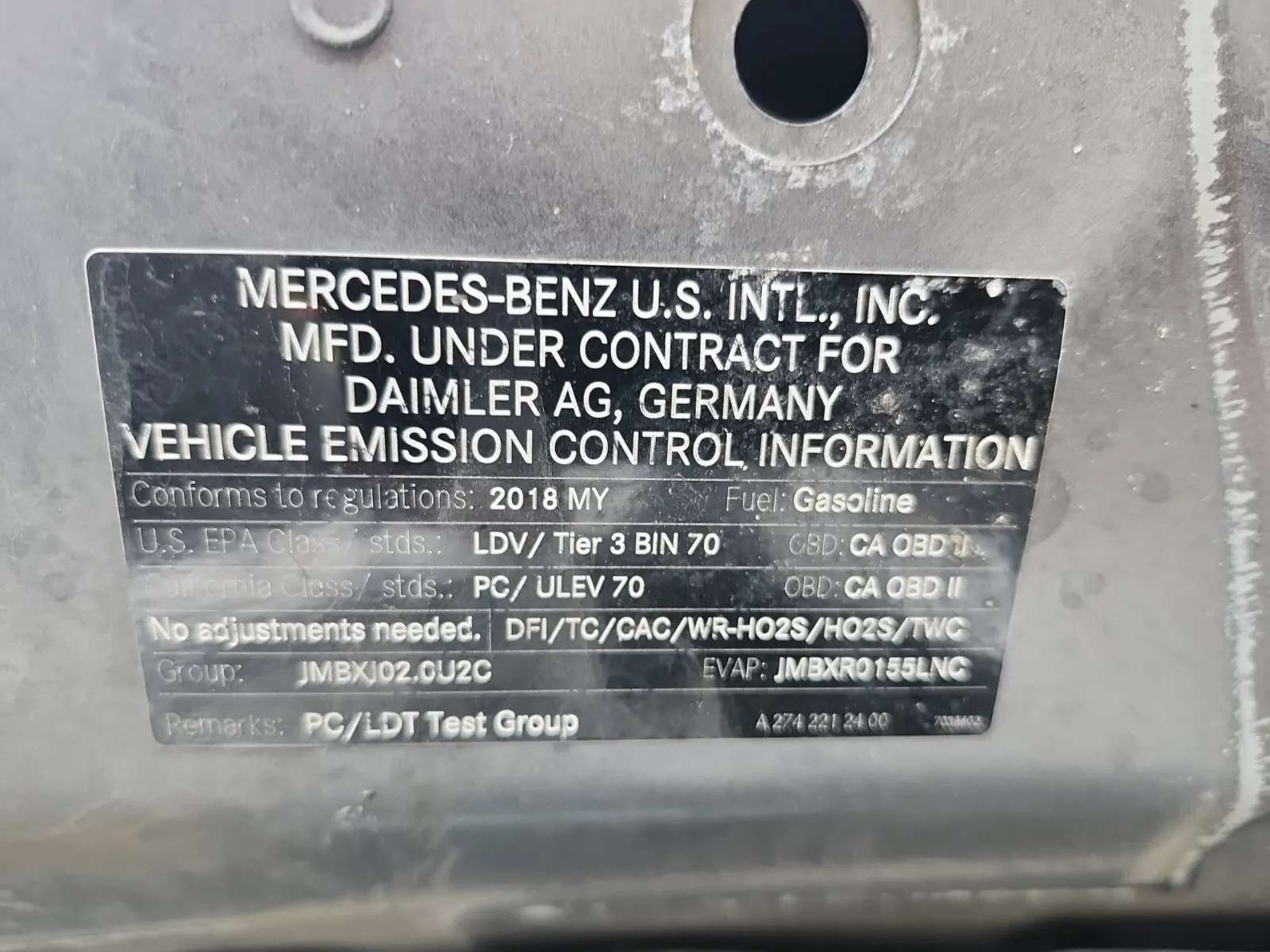 Emission Sticker Photo