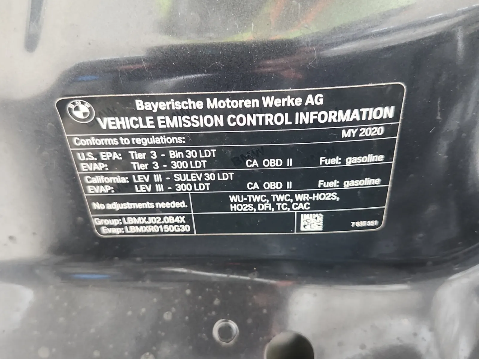 Emission Sticker Photo