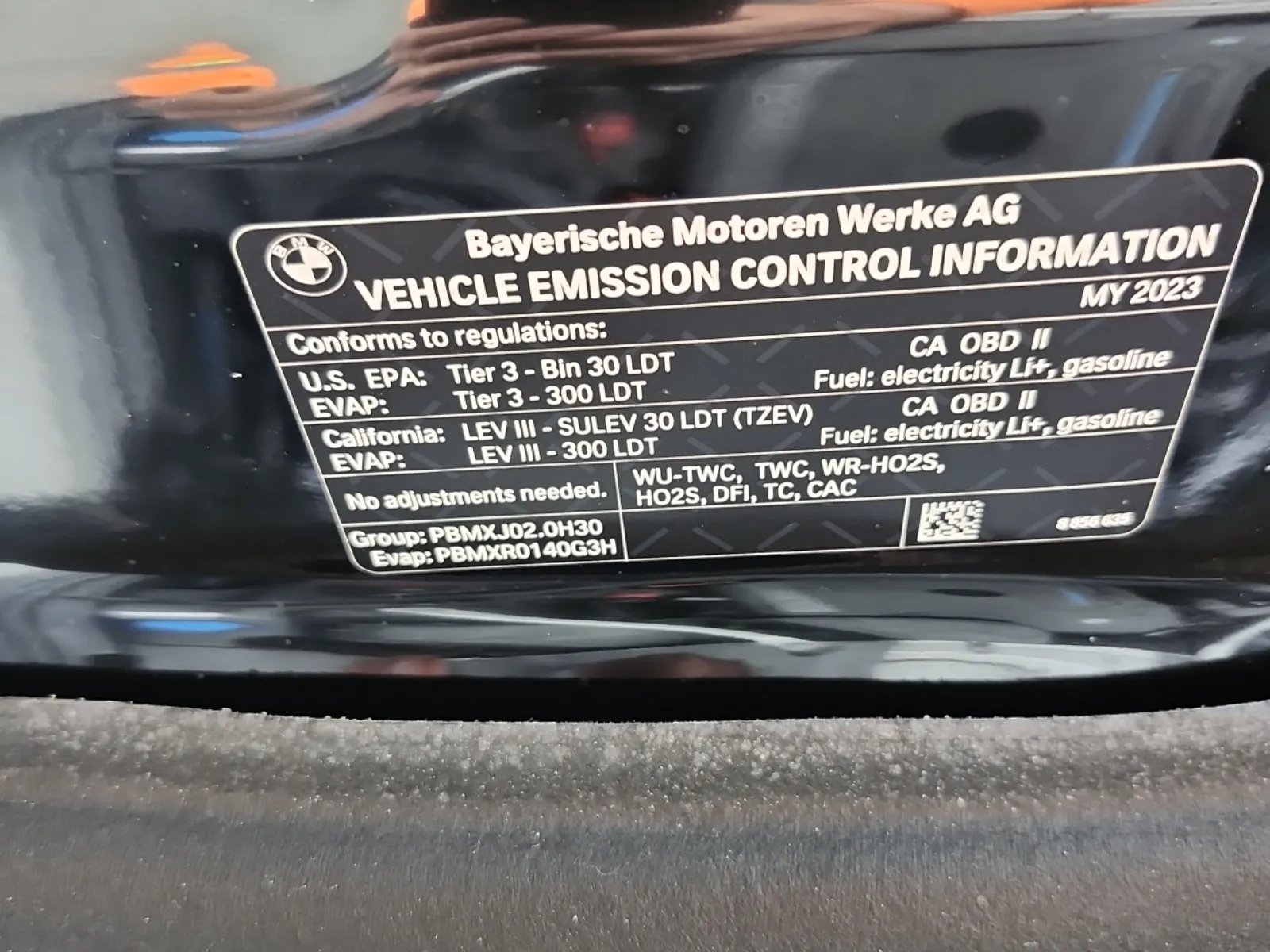 Emission Sticker Photo