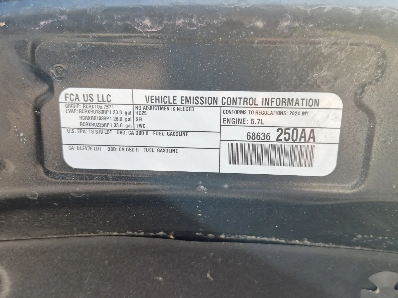Emission Sticker Photo