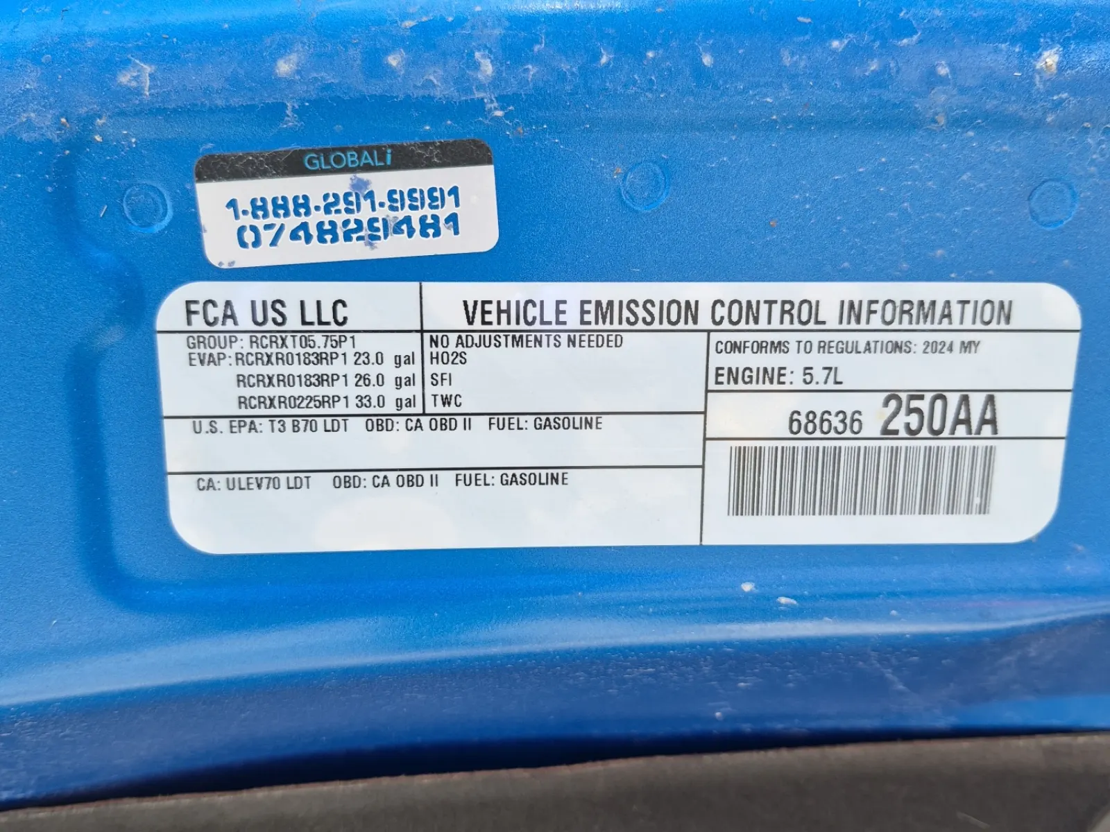 Emission Sticker Photo