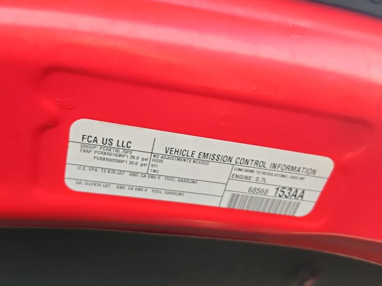 Emission Sticker Photo