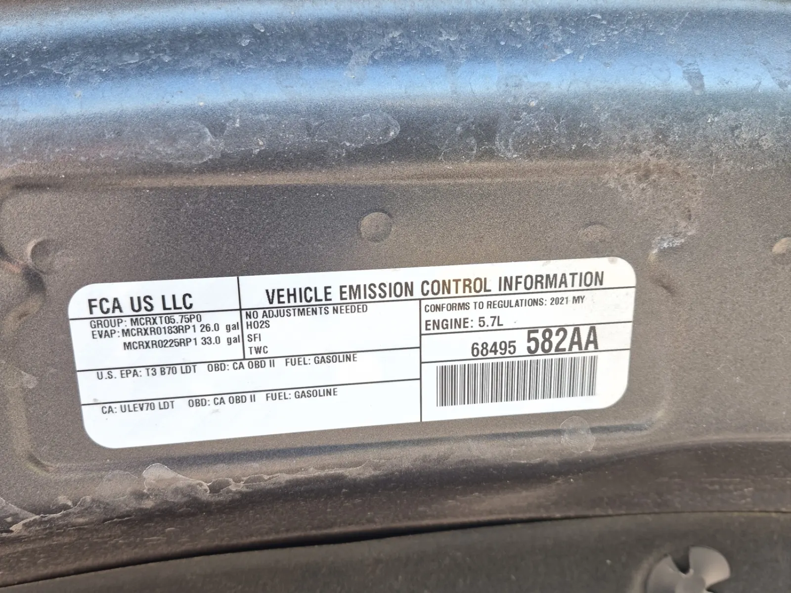 Emission Sticker Photo