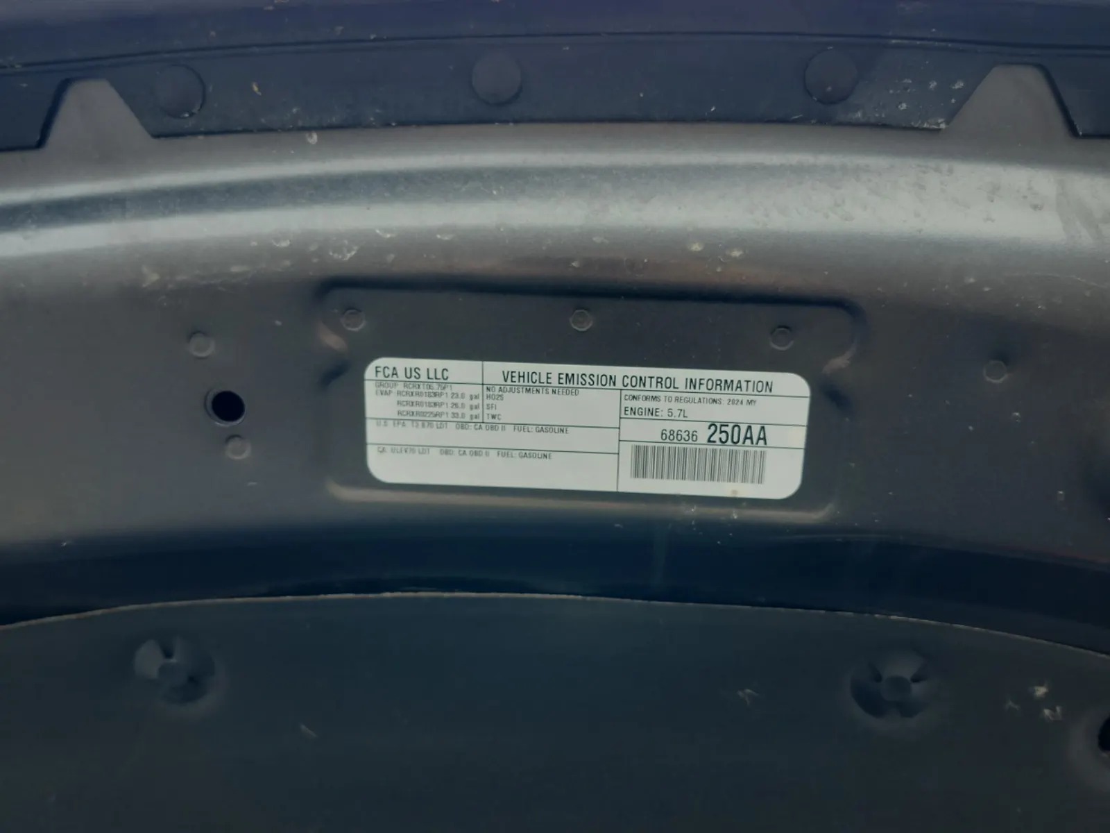 Emission Sticker Photo