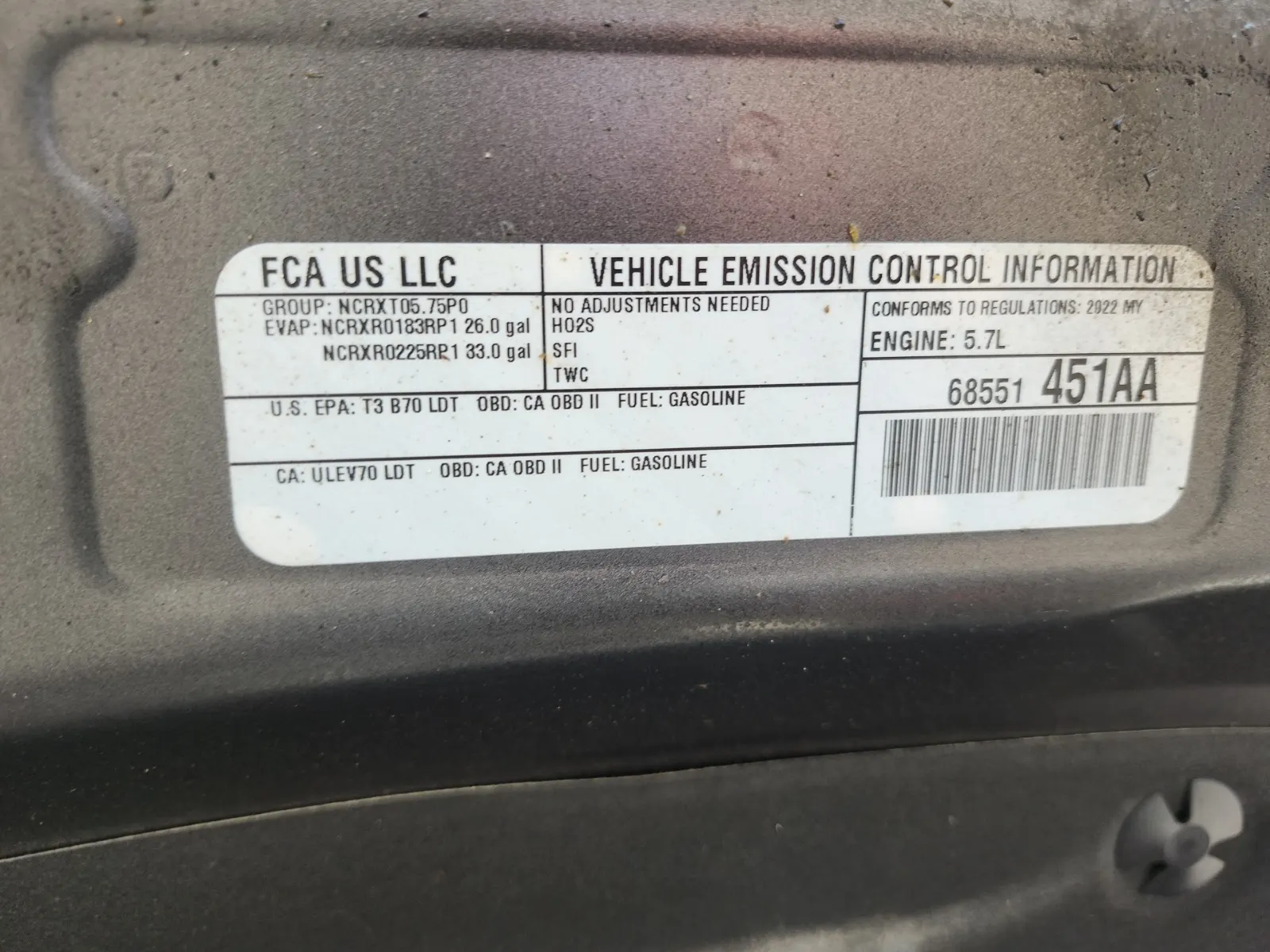 Emission Sticker Photo