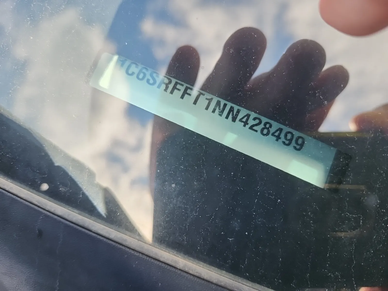Dash VIN Plate Photo