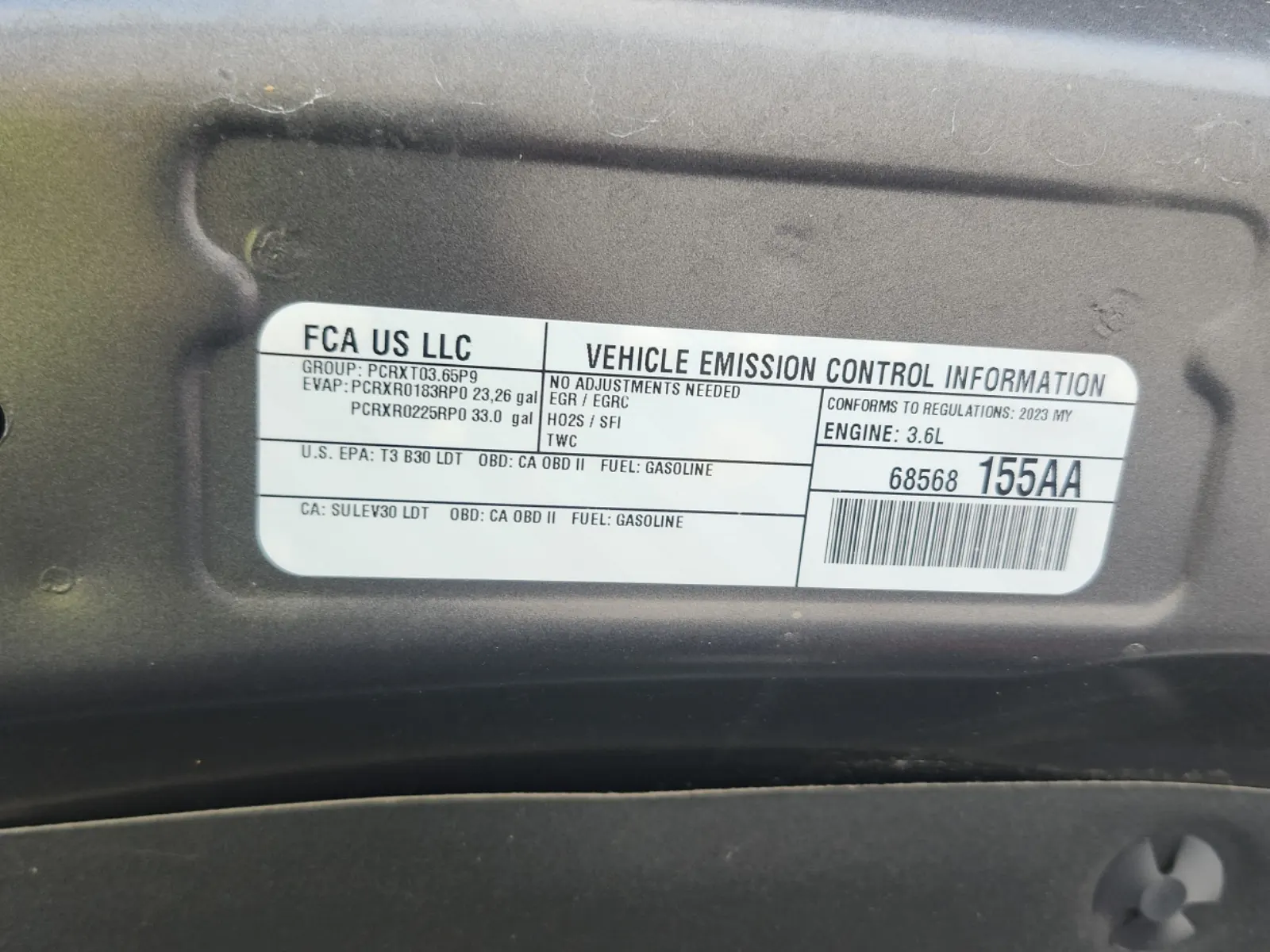 Emission Sticker Photo