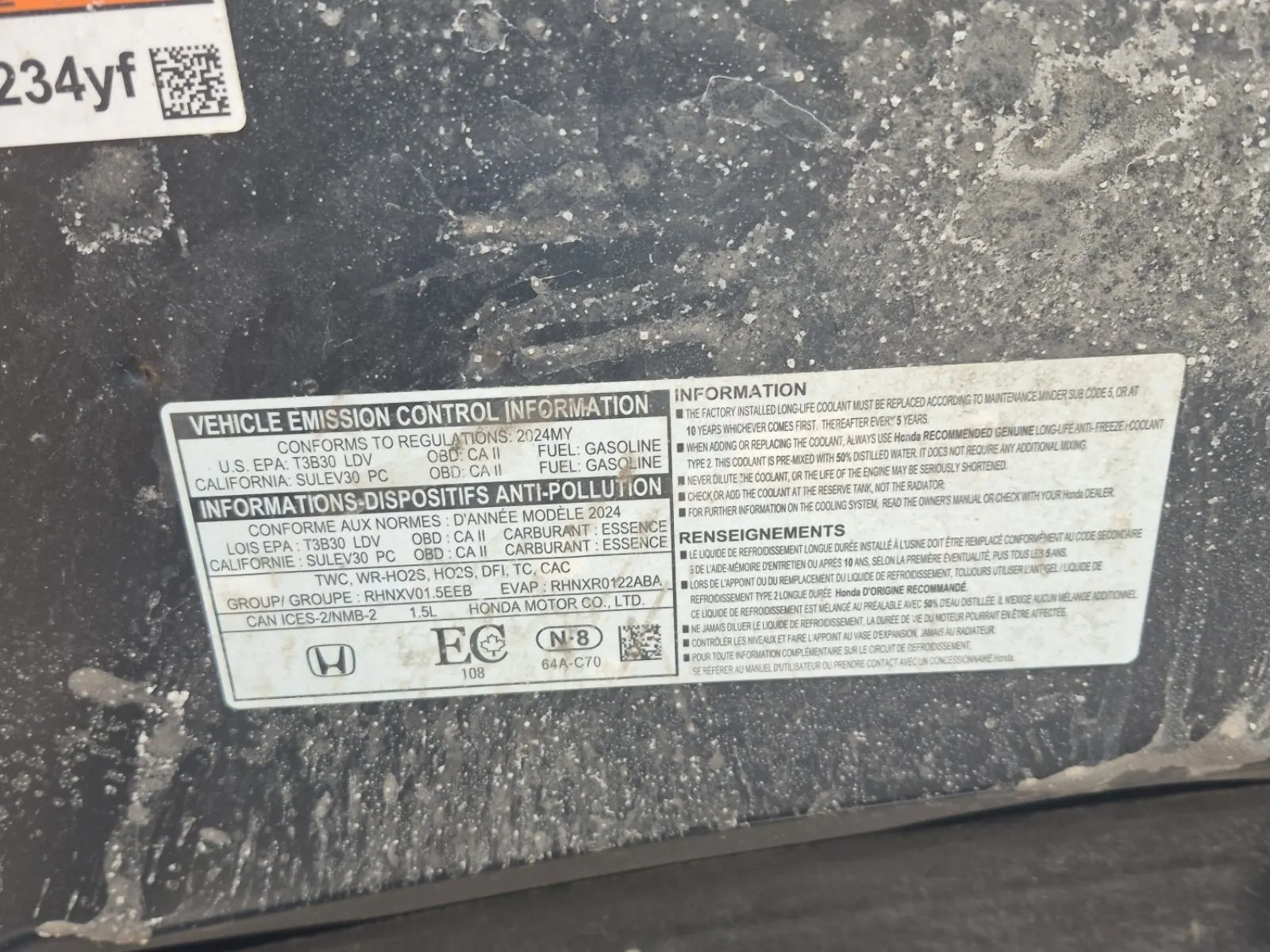 Emission Sticker Photo