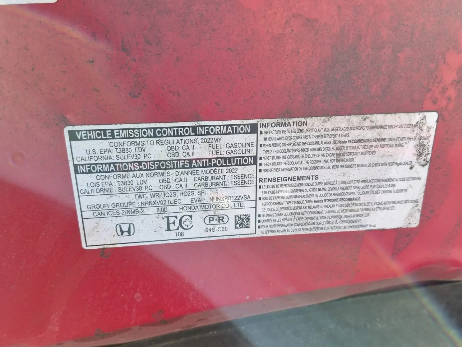 Emission Sticker Photo