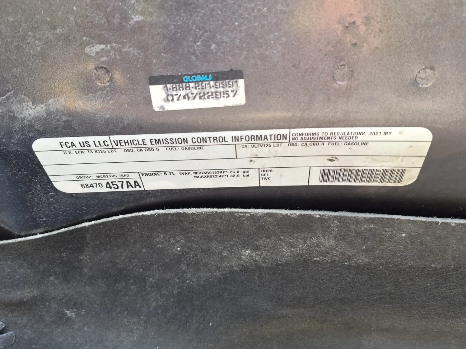 Emission Sticker Photo