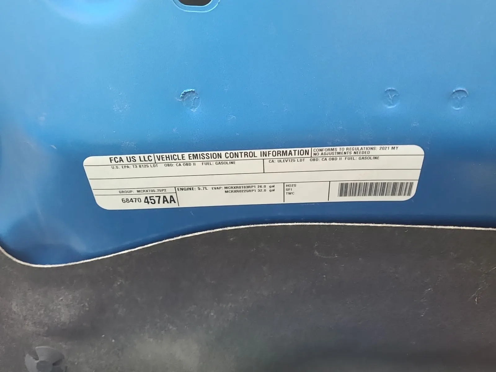 Emission Sticker Photo