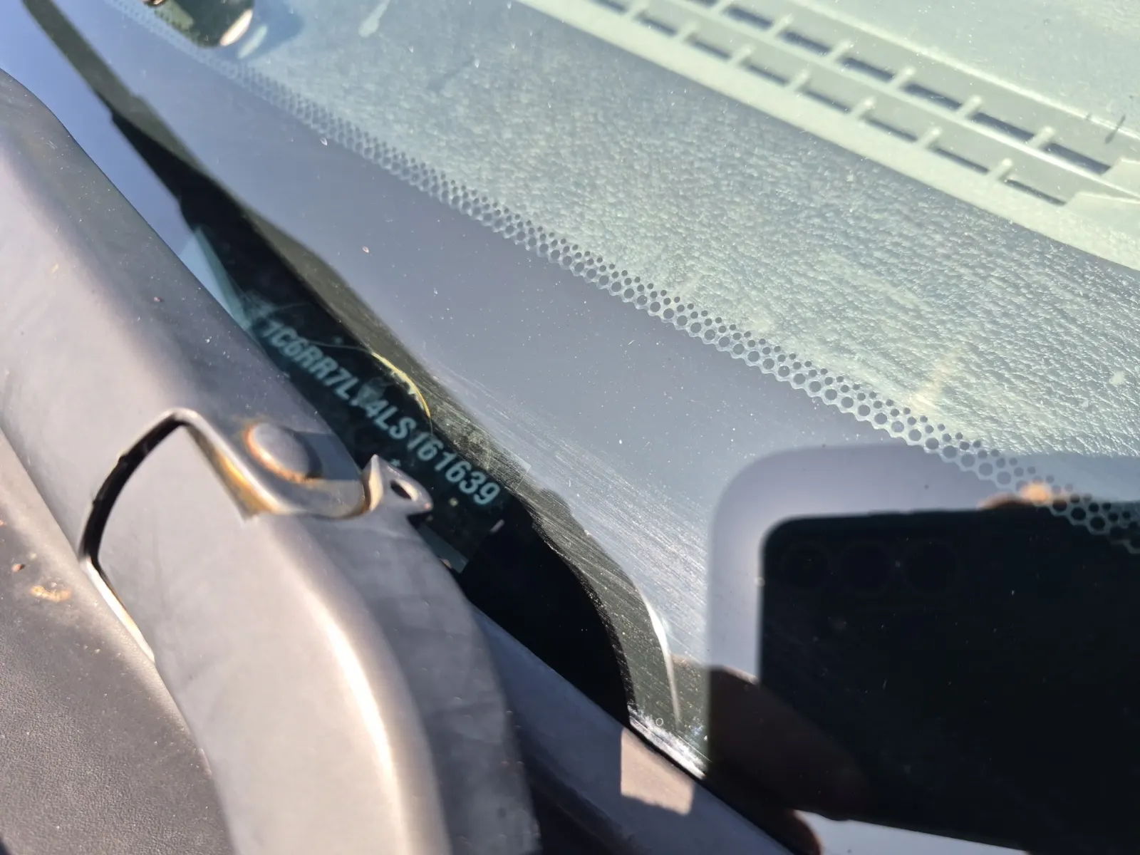 Dash VIN Plate Photo
