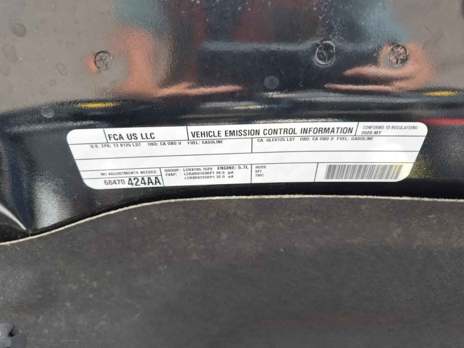 Emission Sticker Photo