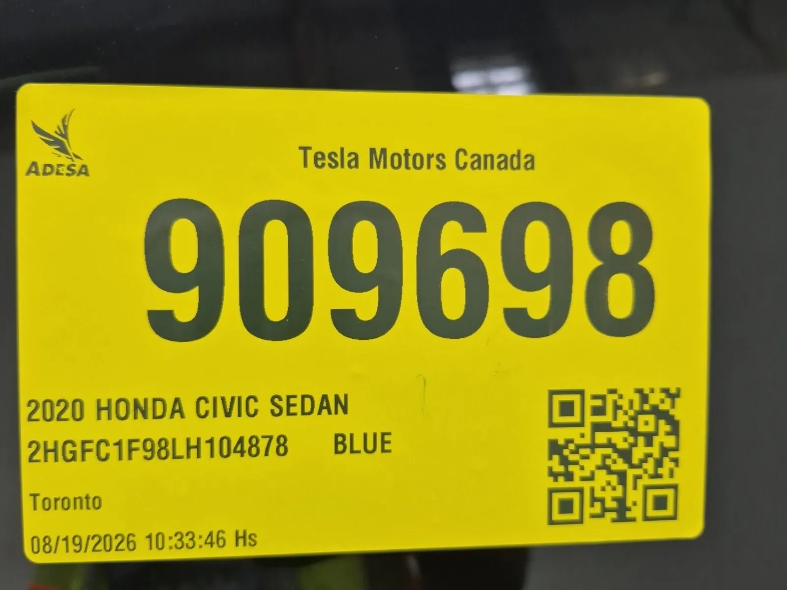 Inventory Label Photo